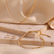 Parure zirconium doré