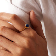 Bague Lapis Lazuli – Pierre Bleue Naturelle Ajustable