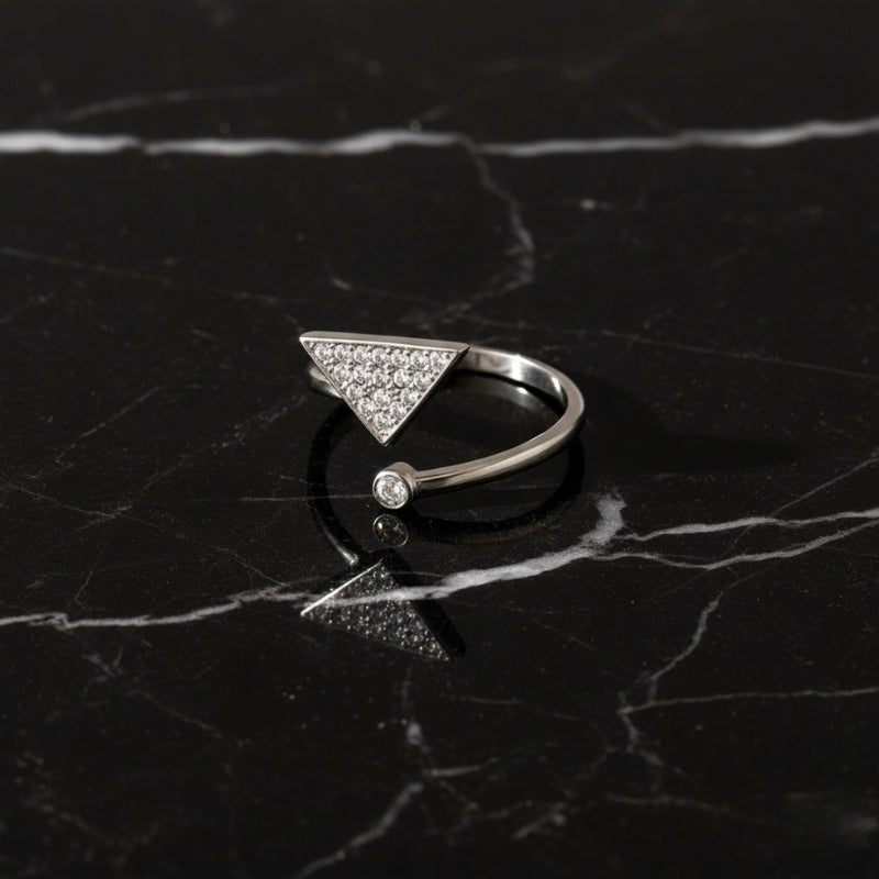 bague argent et oxyde de zirconium