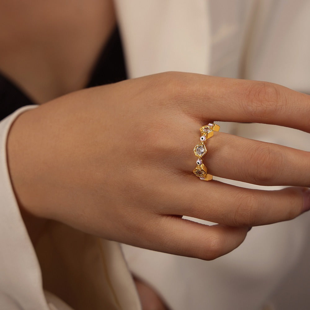 bague pierres fines multicolores