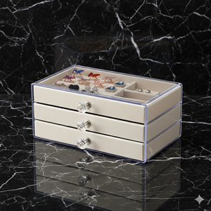 Boîte a bijoux transparente