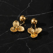 boucle d'oreille fleur argent