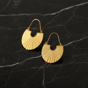 Boucles d’oreilles savoyardes – Acier inoxydable doré, design traditionnel revisité