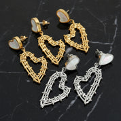 Boucle d'oreilles cœur fantaisie