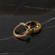 Boucle d'oreilles créoles serpent