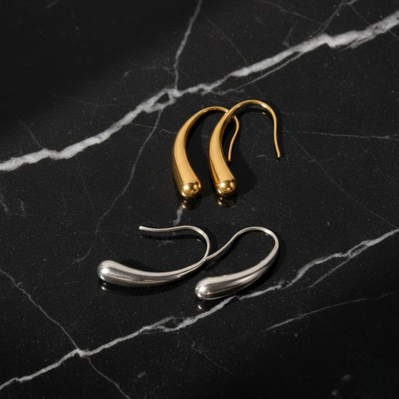Boucles d'oreilles goutte d’eau minimalistes
