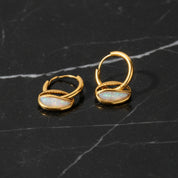 Boucles d'oreilles créoles nacre