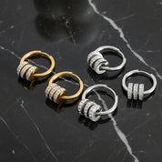 Boucles d'oreilles créoles 3 anneaux