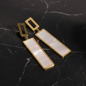 Boucles d'oreilles nacre pendantes