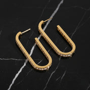 Boucles d'oreilles créoles strass