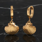 Boucles d’oreilles dorées collection marine en acier inoxydable