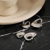 boucle d'oreille coeur argent