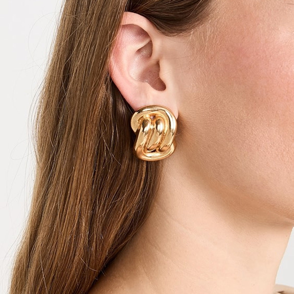 Boucles d’oreilles cascade dorées – acier inoxydable PVD 18K