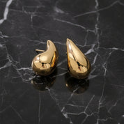 Boucles d’oreilles goutte d’eau épurée - disponible en acier inoxydable doré et argenté