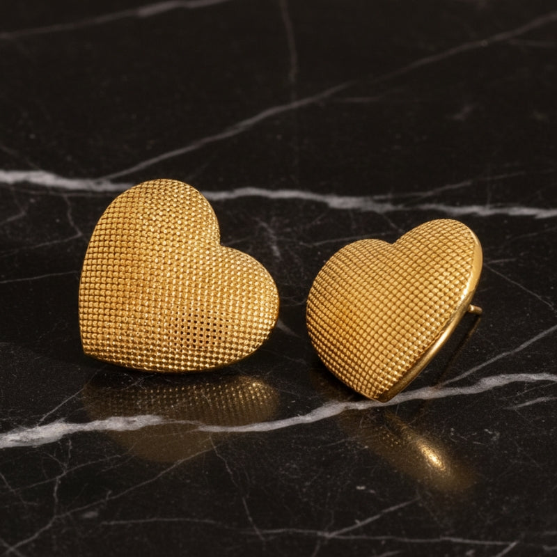 Boucles d'oreilles cœur oversize