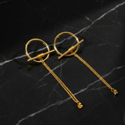 Boucles d’oreilles pendantes fantaisie – Acier inoxydable doré 18K