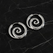 Boucles d’oreilles créoles bohème – Acier inoxydable doré ou argenté