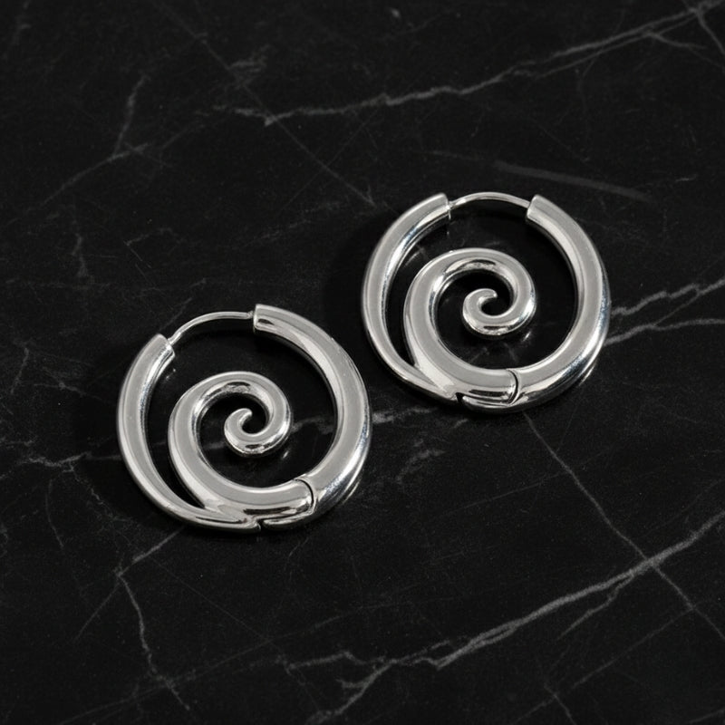 Boucles d’oreilles créoles bohème – Acier inoxydable doré ou argenté