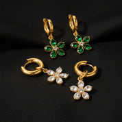 boucle d'oreilles creoles avec pampilles