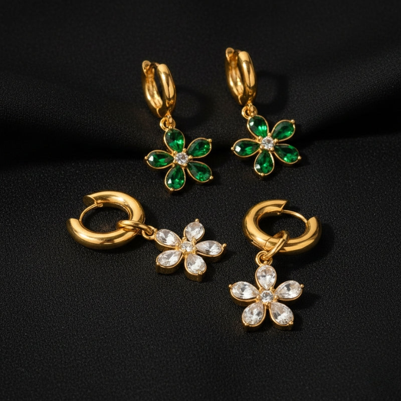 boucle d'oreilles creoles avec pampilles