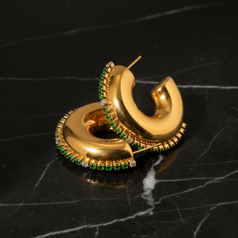 3 paires creoles boucles d'oreille anneau rond diametre 6mm