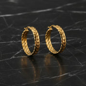 Boucles d'oreilles créoles écaille