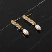 Boucles d'oreilles pendante zirconium