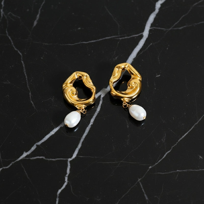 boucle d'oreille perle de culture manege a bijoux​