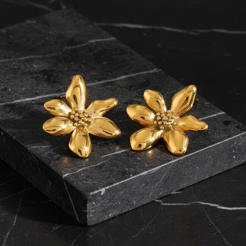 Boucle d oreille pétale de fleur