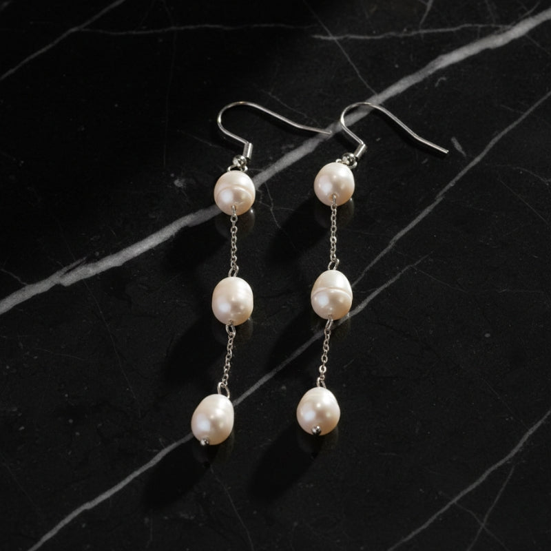 Boucles d'oreilles perle pendante