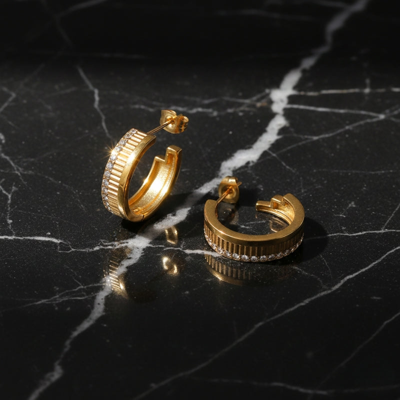 Boucles d'oreilles demi créoles