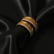 Boucles d’oreilles demi créoles en acier inoxydable et plaquage or 18K