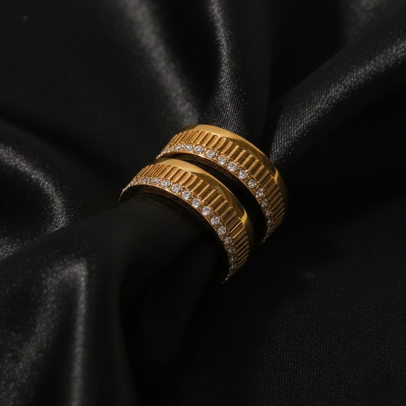 Boucles d’oreilles demi créoles en acier inoxydable et plaquage or 18K