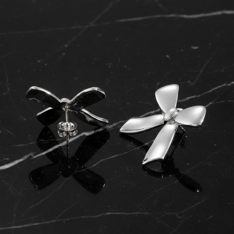 boucle d'oreille noeud ruban