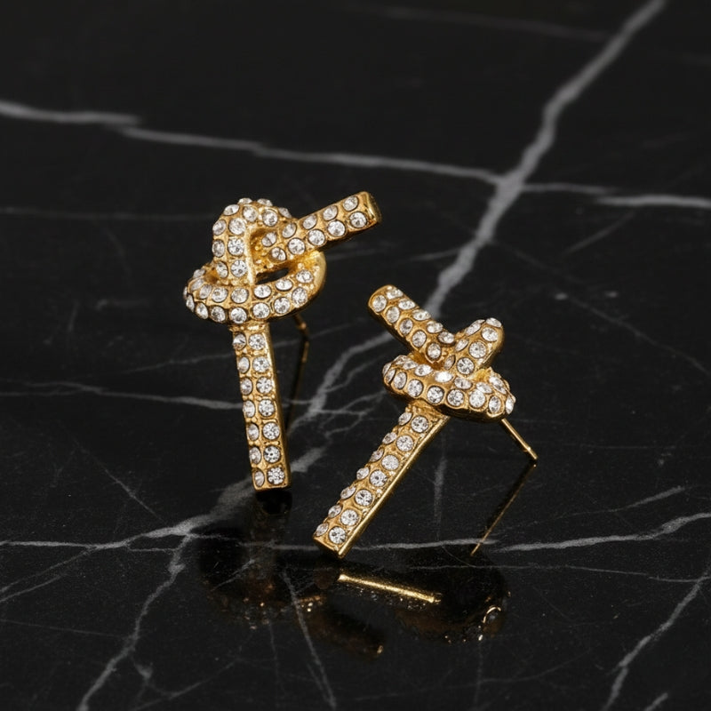 Boucles d'oreilles noeud d'amour