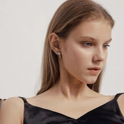 Boucles d’oreilles nœud d’amour en acier inoxydable doré 18K