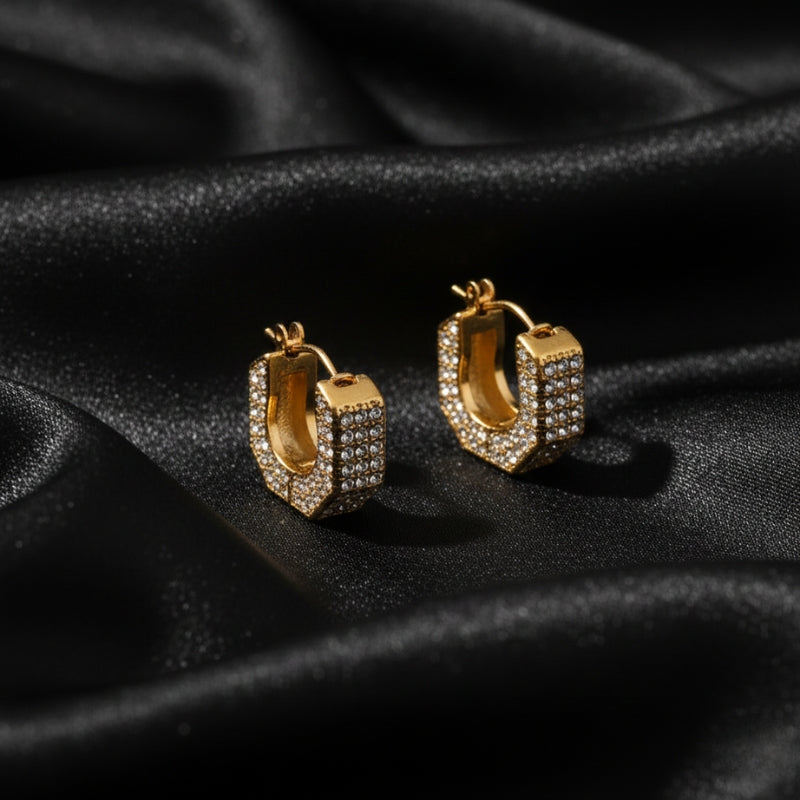 boucle d'oreille or creole epaisse, boucle d oreille pandora creole