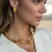 Boucles d’oreilles créoles rectangle acier inoxydable et plaqué or 18K, boucle d oreille femme creole rectangle