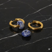 Boucles d’oreilles créoles boules – Acier inoxydable plaqué or 18K