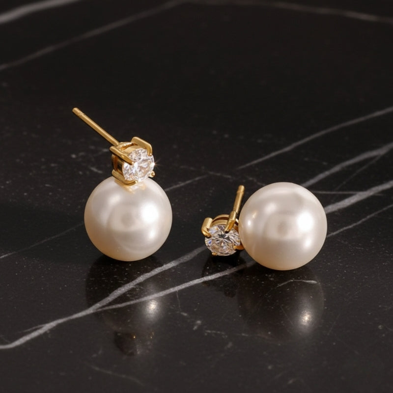 Boucles d'oreilles mariage perle