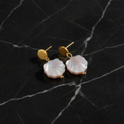 Boucles d'oreilles coquillage nacrées