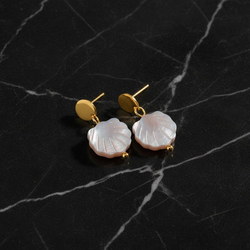 Boucles d'oreilles coquillage nacrées