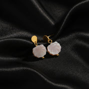 Boucles d’oreilles coquillage nacrées en acier inoxydable