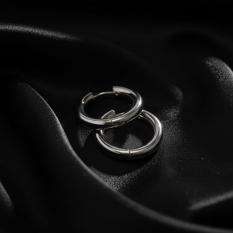 Boucles d’oreilles créoles enfant en acier inoxydable, boucle d'oreille créole enfant​, boucle d'oreille femme creole argent