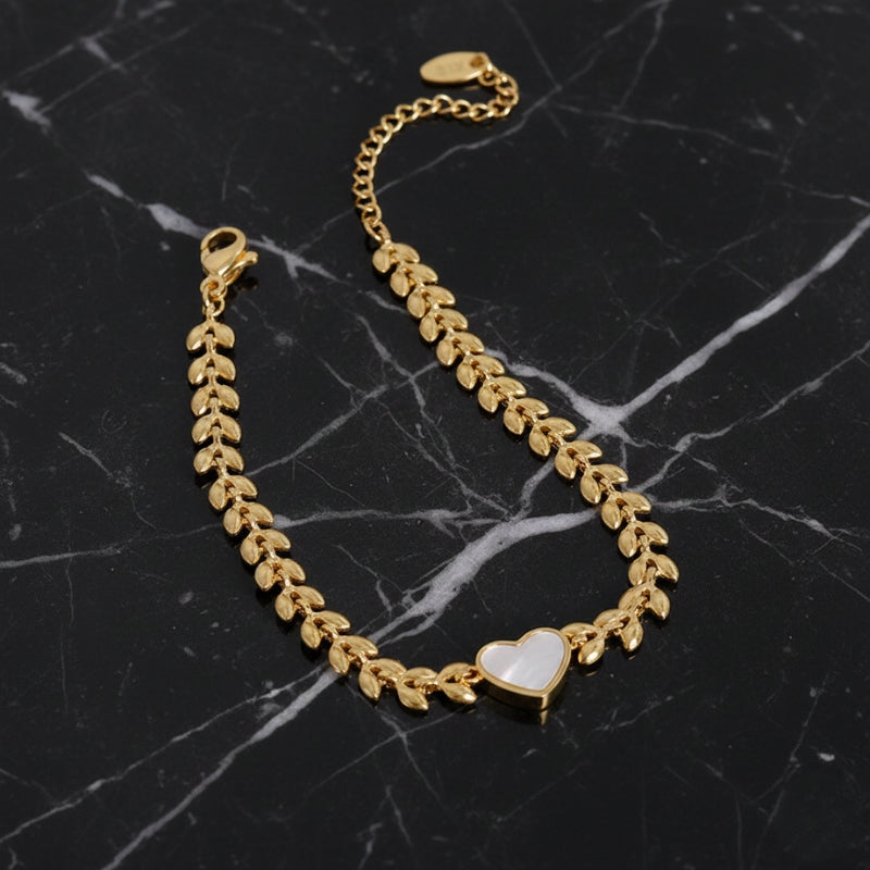 Bracelet chaine coeur