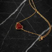 Bracelet coeur rouge