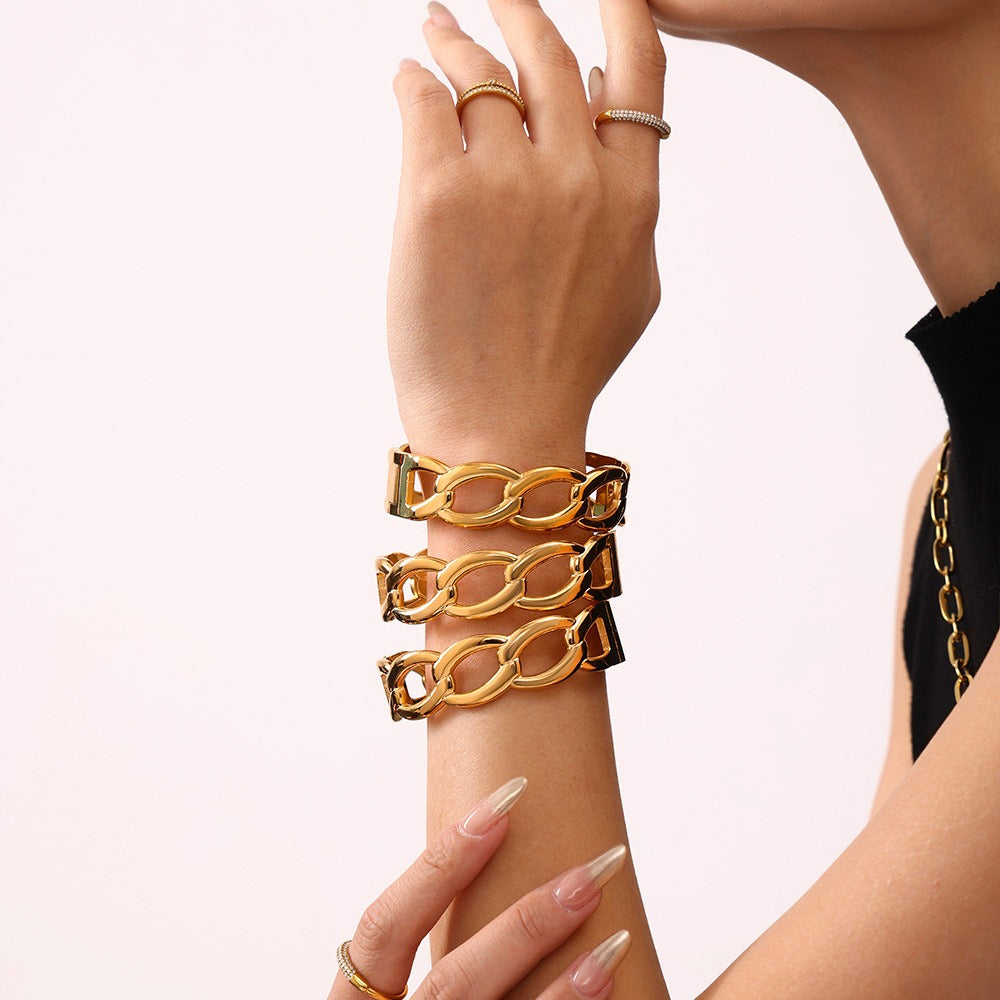 Bracelet jonc tressé