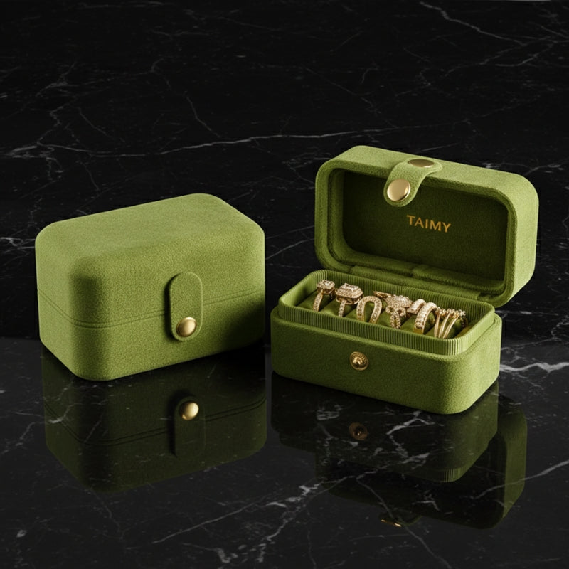 Coffret à bagues en velours – Compact, pratique et élégant