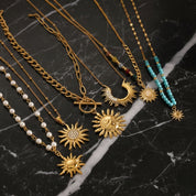 collier pendentif soleil