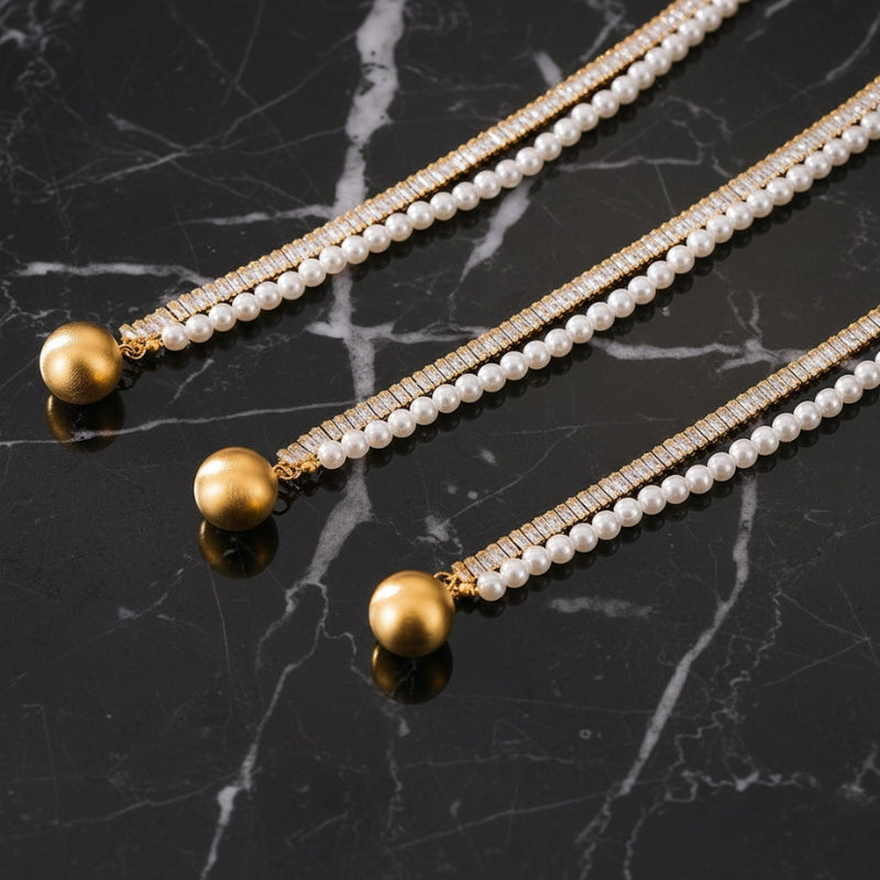 Collier perle couleur